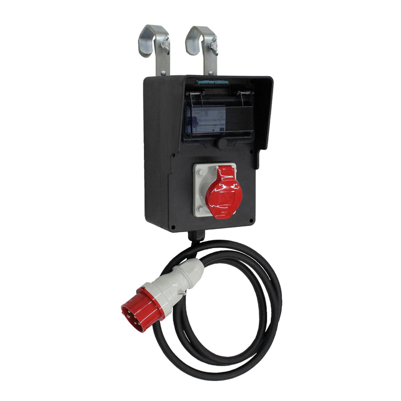 Walther Werke - CEE-Steckdosen-Kombination (IEC 60309) Steckdosenkombination 6440105 tragbar, Vollgummi