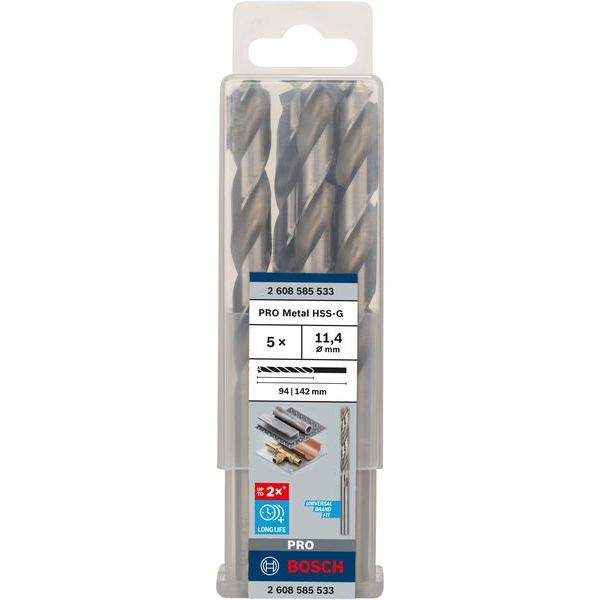 Bosch - Bohrer PRO Metal HSS-G 2608585533 Spiralbohrer 11,4 x