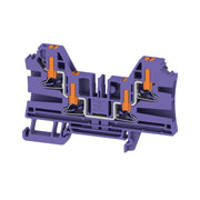 Weidmüller - Durchgangs-Reihenklemme Klemme, PUSH IN, violett AL4C 4 VT − 50 Stück
