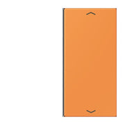 Jung - Abdeckung/Bedienelement für Installationsschalterprogramme Taste 2fach m. Pfeilsymb. LC 402 TSAP 225 orange clair