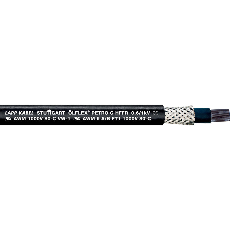 Lapp Kabel&Leitung - Energiekabel >= 1 kV, für ortsveränderlichen Einsatz ÖLFLEX PETRO C HFFR 0023253/100 3G1,5 BK − 100 Meter
