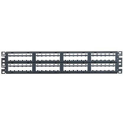 Panduit - Patchpanel Kupfer Mini-Com Patchpanel leer CPPL48M6BLY 48 Port schwarz − 10 Stück
