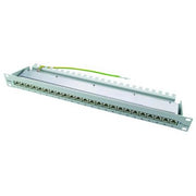Telegärtner - Patchpanel Kupfer PatchPanel MPP24-HS 100007034 Cat.6A RAL 9005 sw