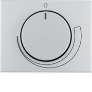Berker - Abdeckung/Bedienelement für Installationsschalterprogramme Zentralstück alu 11357203 f. Drehzahlsteller