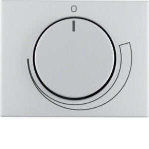 Berker - Abdeckung/Bedienelement für Installationsschalterprogramme Zentralstück alu 11357203 f. Drehzahlsteller