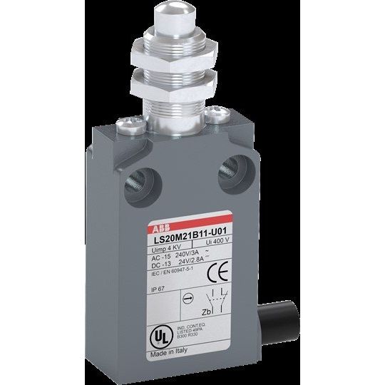 ABB Stotz S&J - Einzelpositionsschalter Kompakt-Pos.schalter LS20M21B11-U01 Metall-Gehäuse IP67