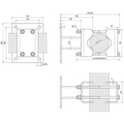 DEHN - Stangenhalter für Blitzschutz Mastbefestigung St/tZn WBD55100SEWA150STTZN Maste D55-100mm
