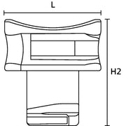 HellermannTyton - Befestigungssockel und -element für Kabelbinder Befestigungselement ACFM7W10 #151-03193 für Alu-Profile − 500 Stück