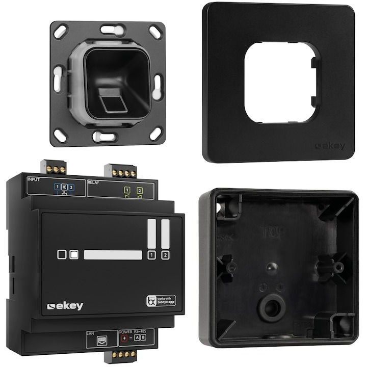 Ekey (AT) - Zutrittskontrollsystem Fingerprintset 203706 Aufputz, sw