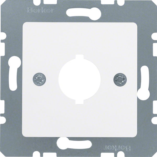 Berker - Einsatz/Abdeckung für Kommunikationstechnik Zentralplatte 14311909 18,8 mm pw matt/sam