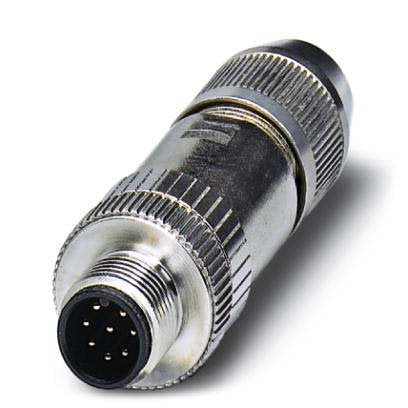 Phoenix Contact - Rundsteckverbinder, feldkonfektionierbar (Industriesteckverbinder) Bussystem-Steckverbinder SACC-M12MS-8Q SH Stecker gerade 8p