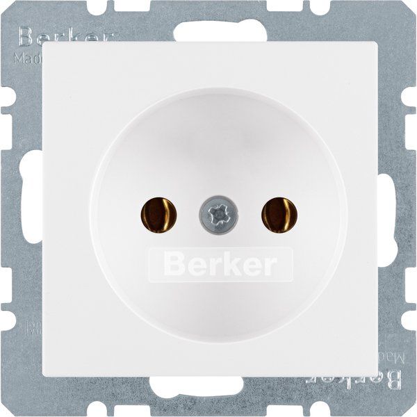 Berker - Steckdose o.Schutzkontakt 6161036089 kt Berker Q.1 polarw
