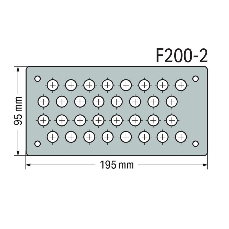 WAGO - Frontplatte (Schaltschrank) Flanschplatte 850-818/002-003 BxH (195x95mm)