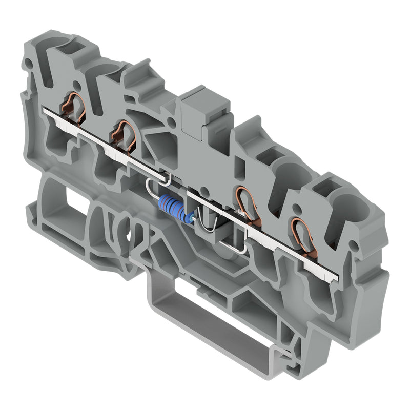 WAGO - Bauelement-Reihenklemme Bauelementklemme,4 Leiter 2002-1411/1000-523 Widerstand 1K8,grau − 100 Stück