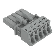 WAGO - Steckverbinder für steckbare Gebäudeinstallation Buchse 5-polig 890-245/060-000 Kod. B,grau − 50 Stück