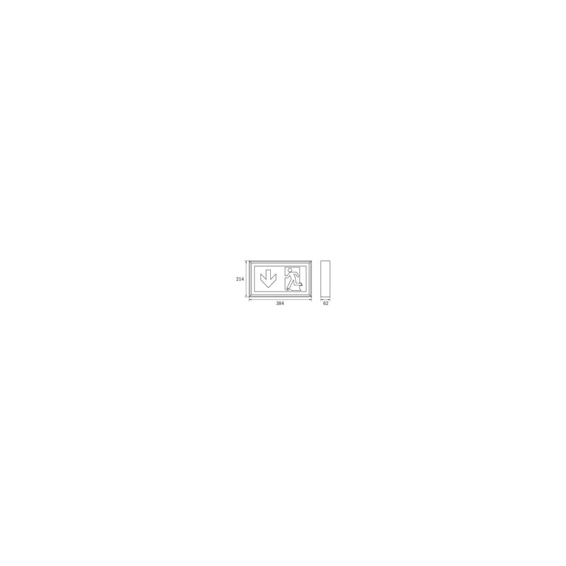 RP-Technik - Sicherheitsleuchte LED-Rettungszeichenleuchte LXD413SC EB 3h, SC