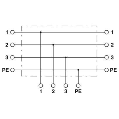 Phoenix Contact - Kompaktverteiler für steckbare Gebäudeinstallation T-Verteiler QPD T 3PE1,5#1414707