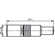 Telegärtner - Koax-Steckverbinder SSMB-Kabelbuchse cr AU 100024921 RG178B/U, RG196A/U − 5 Stück