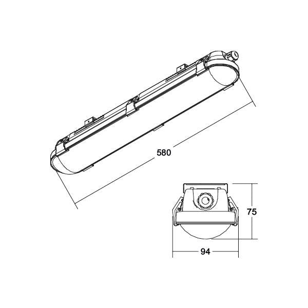 Brumberg Leuchten - Decken-/Wandleuchte LED-Feuchtraumleuchte 78111114 4000K