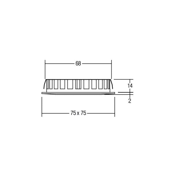 Brumberg Leuchten - Downlight/Strahler/Flutlicht LED-Einbauleuchte 12V DC 12128153 3000K, nickel
