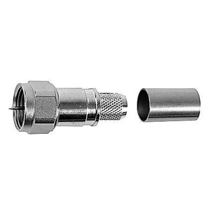 Telegärtner - Koax-Steckverbinder F-Kabelstecker HDTV Cr/Cr 100025618 G41 0.6/2.8-4.7 − 5 Stück