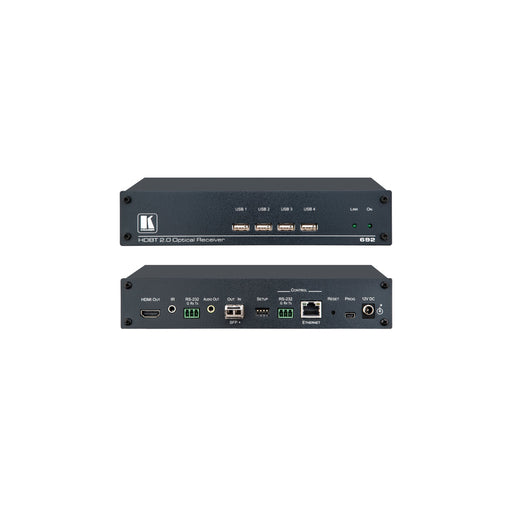 Kramer - Kommunikationstechnik-Adapter LWL-Empfänger mit USB 692 4K 60 4:2:0mM/SM