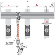 DEHN - Erdungs- und Kurzschließvorrichtung Kurzschließschiene 60x12mm KS SK A NS VP33XYL E-Cu F20 Spindel Sec