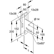 Niedax - Kopfplatte für Stiel/Profilschiene Schraubkopfplatte KUGH 50 E5 − 10 Stück