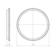 Kaiser - Zubehör/Ersatzteile für Leuchteneinbaugehäuse Frontteil HaloX 180 1282-10 universell bis 180mm − 1 Stück