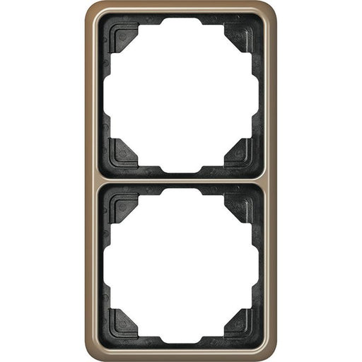 Jung - Abdeckrahmen Rahmen 2-fach gold brz CD 582 GB waage/senkrecht