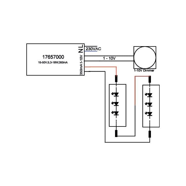 Brumberg Leuchten - LED-Betriebsgerät LED-Konverter 17657000 350mA 18W 1-10V dim
