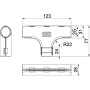 OBO Bettermann - T-Stück/Kreuzstück für Installationsrohr Quick-Pipe-T-Stück 3000 TMS M25 LGR − 5 Stück