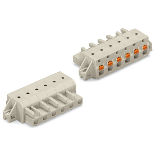 WAGO - Kabelsteckverbinder für Leiterplattensteckverbinder 1-Leiter-Federleiste 2721-209/031-000 Push-inCAGECLAMP,lgr − 25 Stück