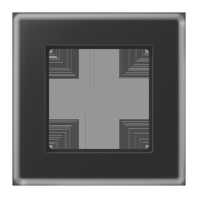 Jung - Abdeckrahmen Glasrahmen 1fach AV 581 GLM SW schwarz (Glas)