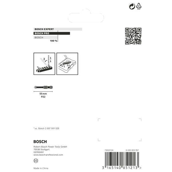 Bosch - Bit-Set PRO Pozidriv Impact Bit, 2608522331 PZ2, 55 mm, 8-tlg