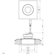 EVN Lichttechnik - Downlight/Strahler/Flutlicht LED-Deckeneinbauleuchte P44430102 ws 3000K 350mA IP44