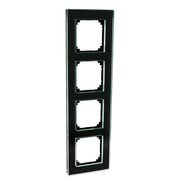 Elso - Abdeckrahmen Echtglas-Rahmen 4-fach WDE004014 schwarz