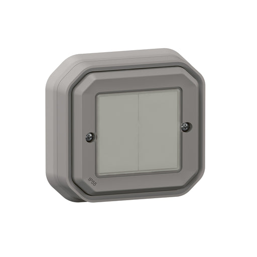 Legrand - Funksender Wandsender Licht 2-fach Legrand 069819L IP 55, Grau