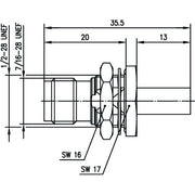 Telegärtner - Koax-Steckverbinder TNC Kabeleinb.buchse 100023823 löt/cr RG59 75Ohm − 5 Stück
