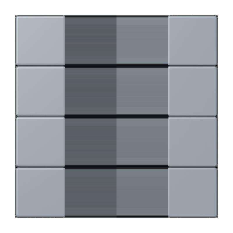 Jung - Abdeckung/Bedienelement für Installationsschalterprogramme Tastensatz 4fach LC 504 TSA 257 gris clair 59
