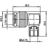 Telegärtner - Koax-Kupplung Winkeladapter TNC-FME 100023863 (M-M) − 5 Stück
