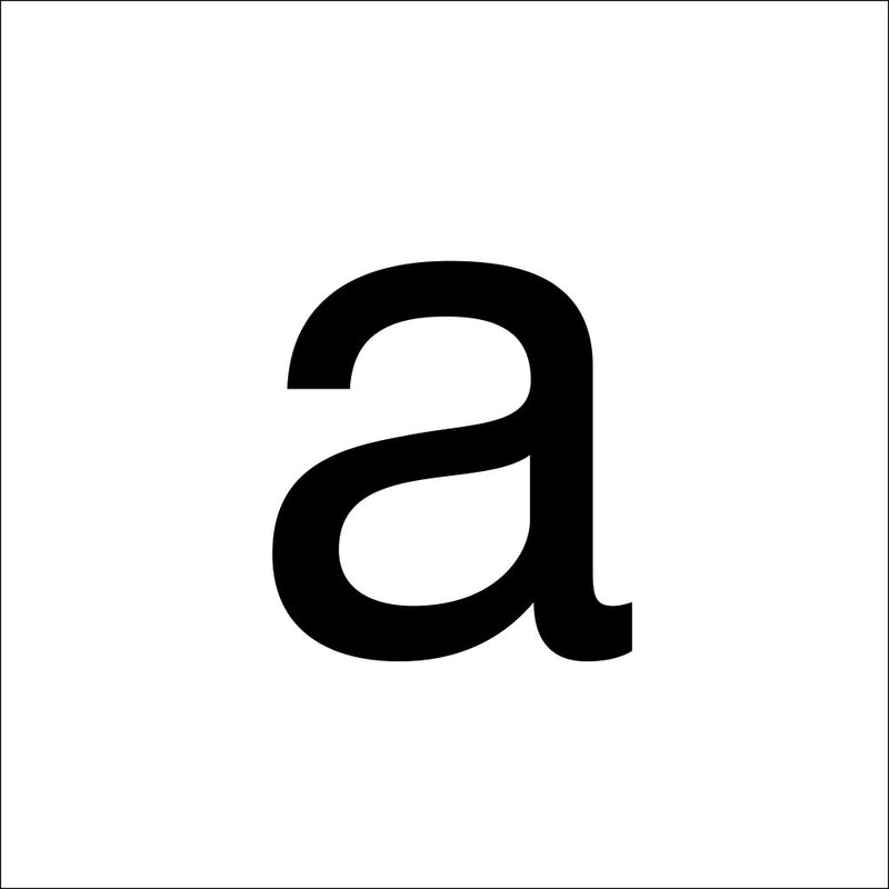 RZB - Beschriftung Buchstaben/Zahlen Buchstabe "a" 99221.003.A/K sw 60mm klein  − 1 Stück