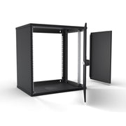 Enoc - Netzwerkgehäuse 19" Basic Wandschrank W3 12-4-P-S 12HE, 400mm Tief, sw