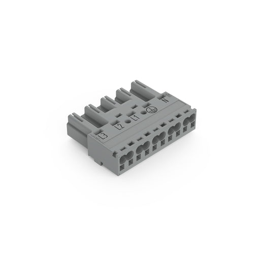WAGO - Steckverbinder für steckbare Gebäudeinstallation Stecker 5-polig 770-255/060-000 Kod. B,grau − 50 Stück