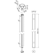 Vogels - Halterung für Audio-/Videosysteme Abhängungsprofil PUC2430 sw Connect-it,L 300 cm