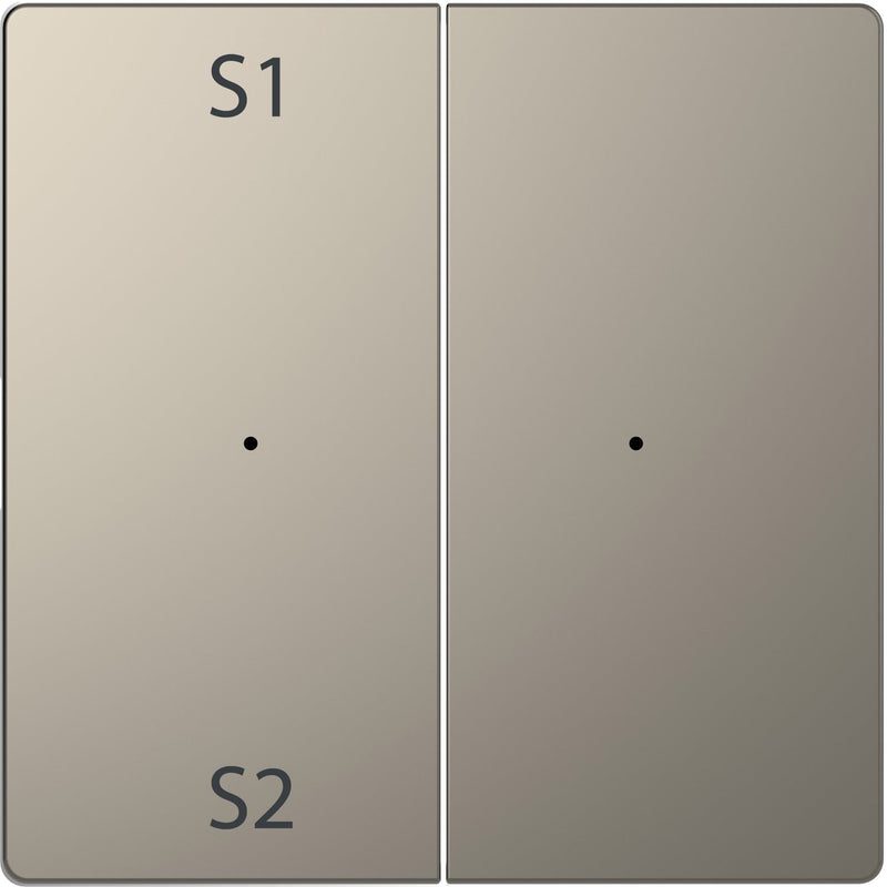 Merten - Abdeckung/Bedienelement für Installationsschalterprogramme Wippe f. Tastermodul 2f. MEG5226-6050 Szene1/2 blank nimet