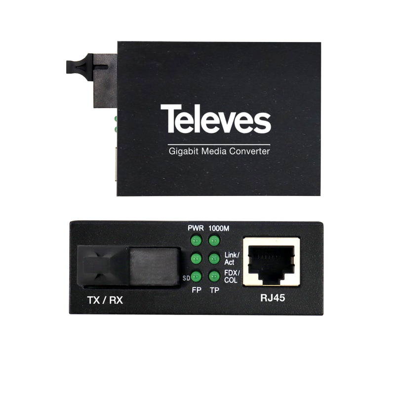 Televes - Media Konverter Medienkonverter MKRJ45-SC1550 RJ45-OPT. SC/UPC