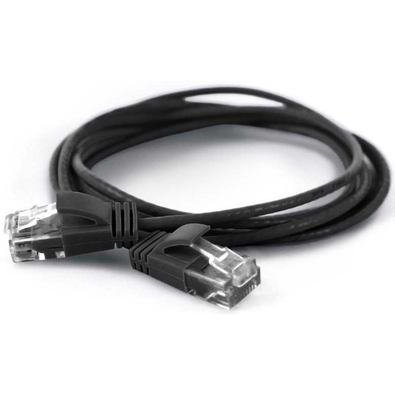 Wantec - Patchkabel Kupfer UTP-Patchkabel Cat.6A sw 7313 sw 1,0m 1,0m RJ45 2,8mm