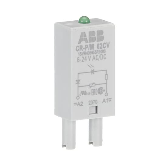 ABB Stotz S&J - Zubehör/Ersatzteile für Schaltrelais Steckmodul CR-P/M 62CV LED grün, 6-24VAC/DC − 10 Stück