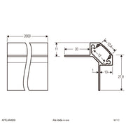 EVN Lichttechnik - Mechanisches Zubehör/Ersatzteile für Leuchten Alu-Profil m. Abdeckung APFL4AM200 opal, 2m